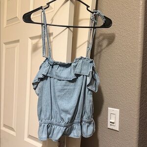 American Eagle Outfitters Denim Blue Camisole